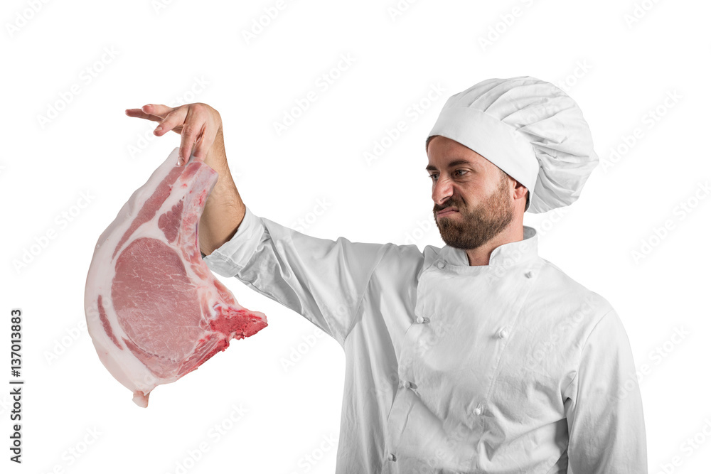 Фотография Disgusted vegetarian chef