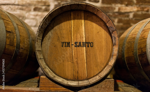 Canvas-taulu Barrels of Vin Santo