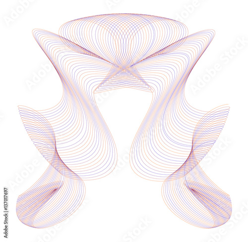 Guilloche Lissajous Element -  vector illustration