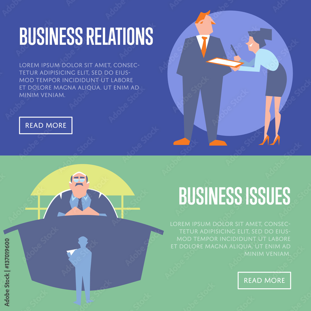 Φωτογραφία Business relations banner with secretary giving pen and clipboard his boss for signature