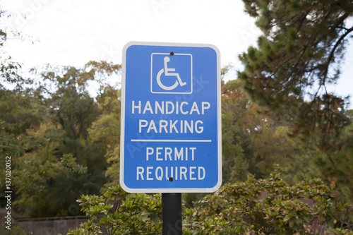 Handicap Parking Sign - Blue Accessible Parking Sign