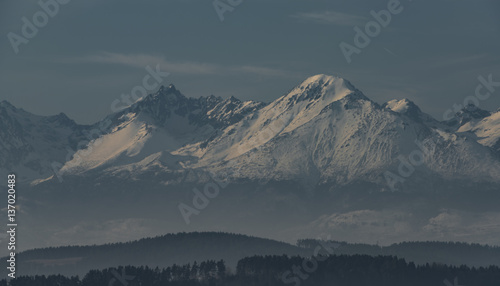 Vysoke Tatry mountains in winter time