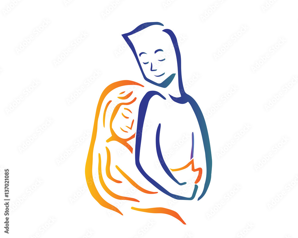 Elegant Intimate Romantic Couple Silhouette Illustration Logo Elegant Intimate Romantic Couple Silhouette Illustration Logo