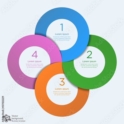 Infographic Vector Background 4-Step Process 