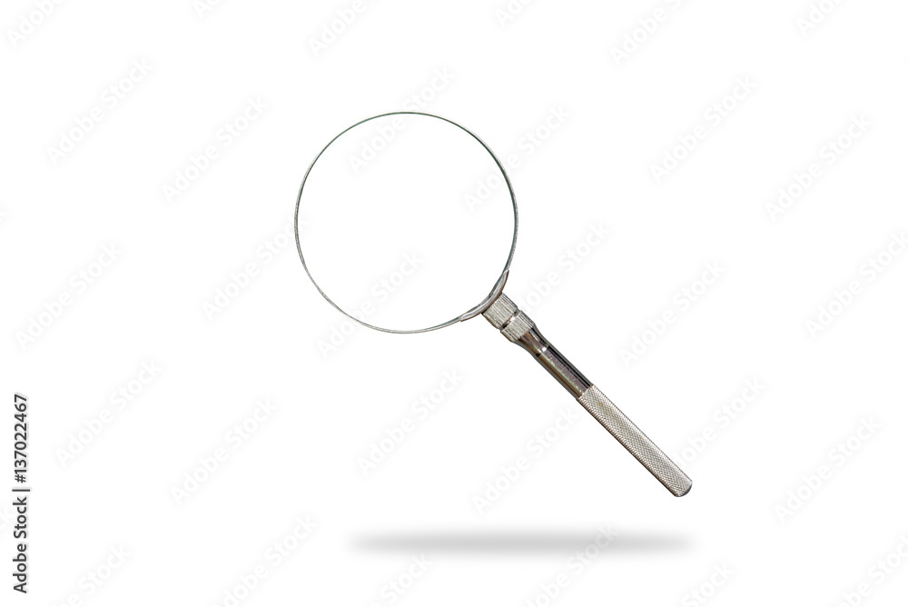Magnifier glass isolated on white background. Clipping path Magnifier glass isolated on white background. Clipping path