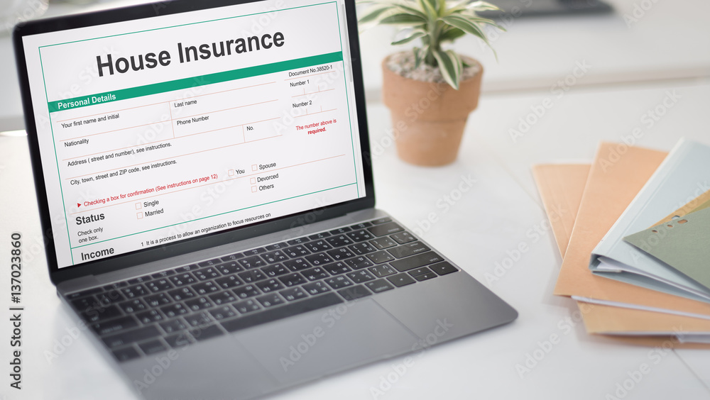 House Insurance Document Form Concept House Insurance Document Form Concept