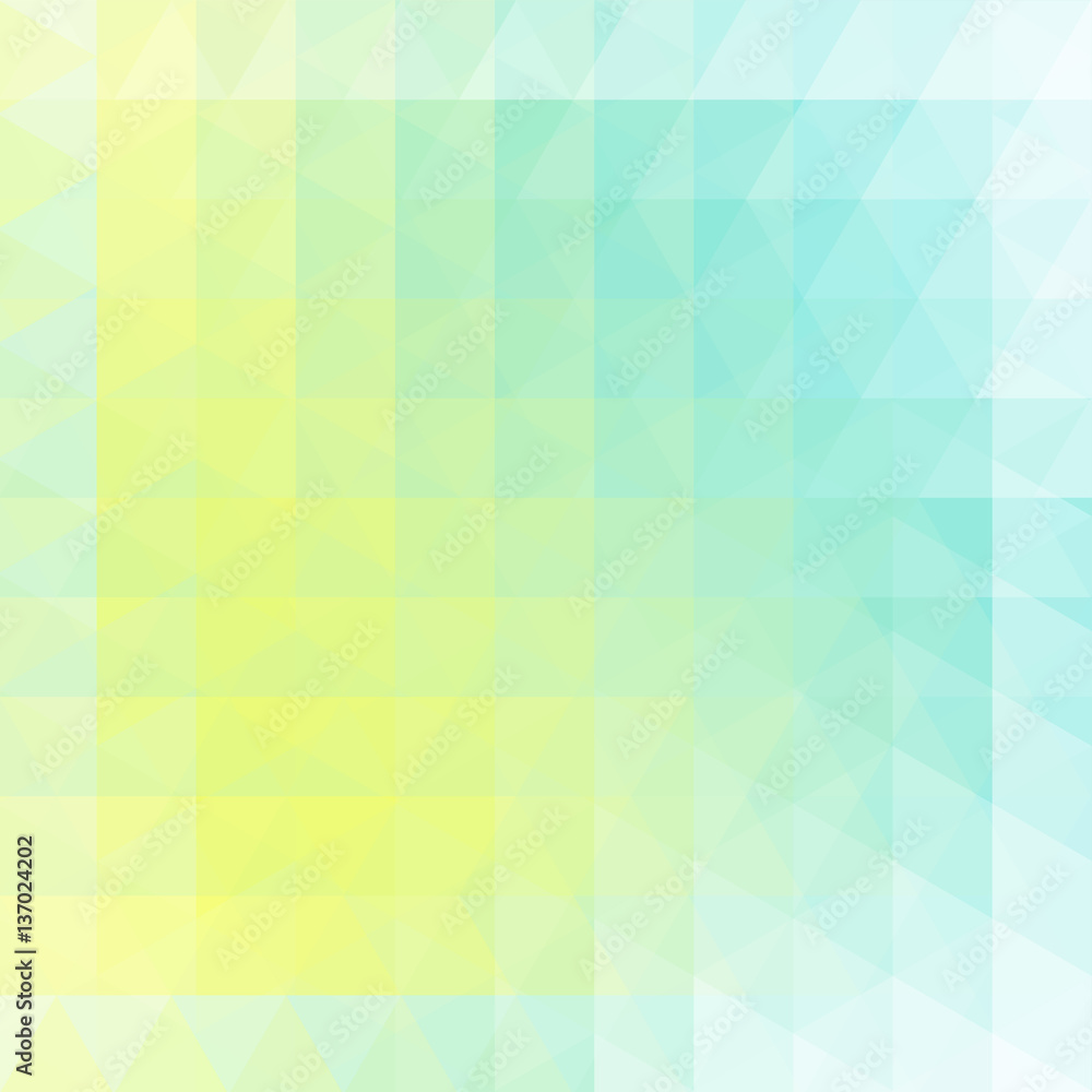Abstract vector background with triangles. Light geometric vector illustration. Creative design template. Blue, green, yellow, white colors. Abstract vector background with triangles. Light geometric vector illustration. Creative design template. Blue, green, yellow, white colors.