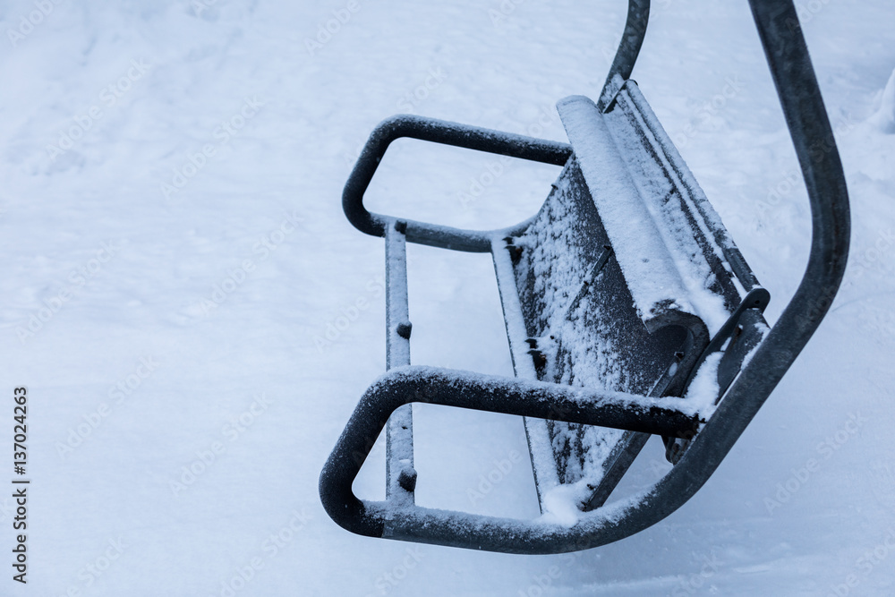 Close up shot of ski lift with winter landscape, Zao Onsen, Yamakata, Tohoku, Japan. Close up shot of ski lift with winter landscape, Zao Onsen, Yamakata, Tohoku, Japan.