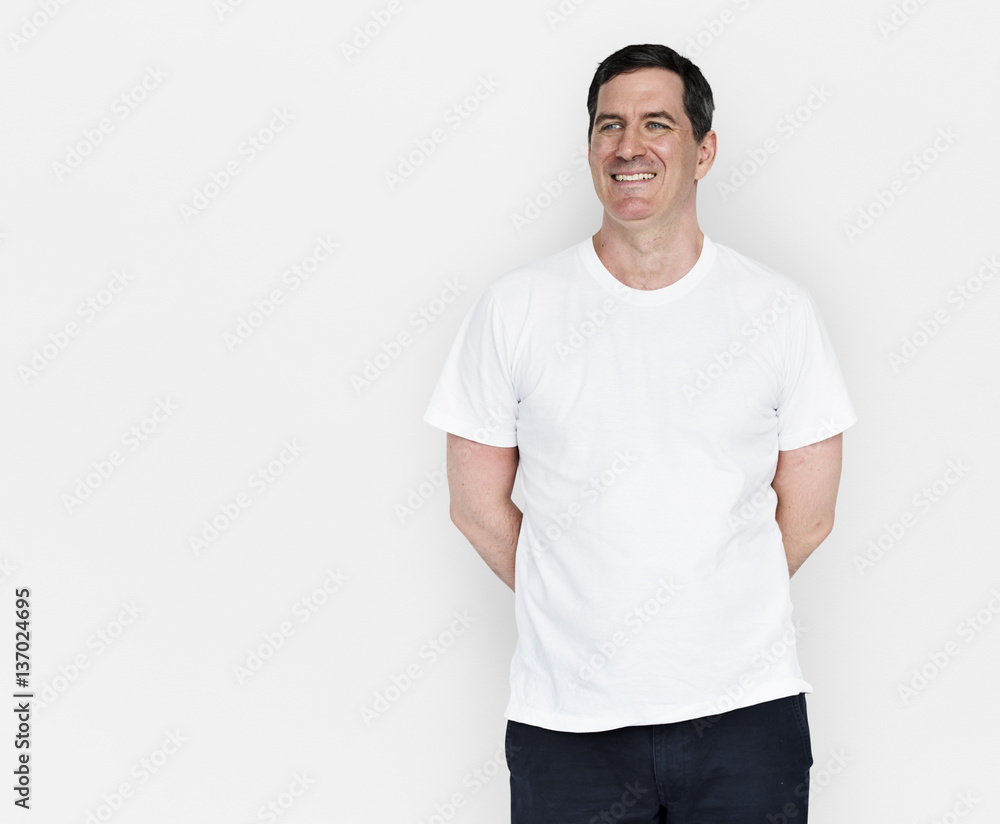 Caucasian Man Smiling Happy Caucasian Man Smiling Happy