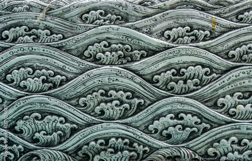 Thai style sea wave pattern