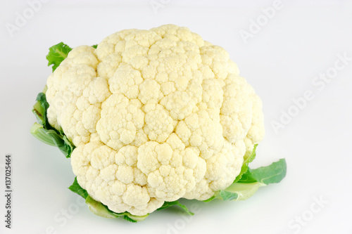 cauliflower on white background