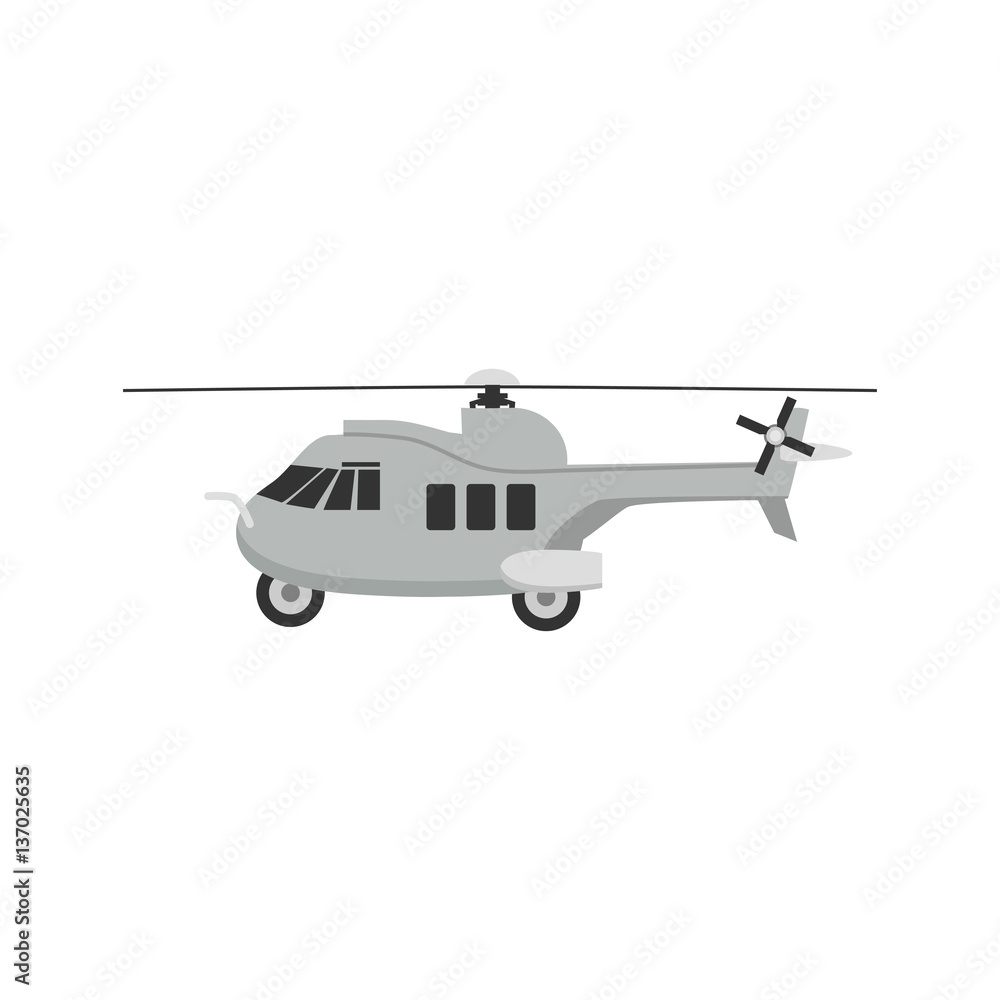 Fototapeta premium Vector illustration of flat helicopter