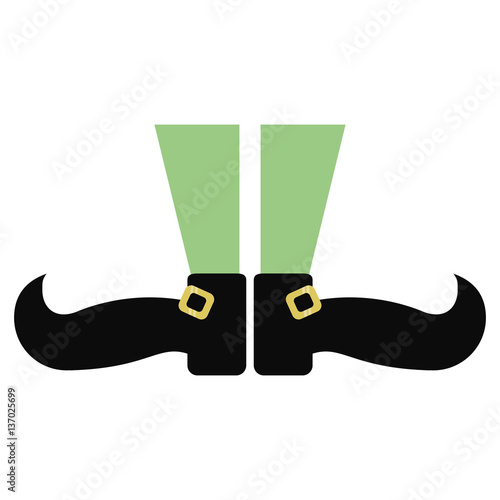 st patricks day leprechaun legs vector illustration eps 10