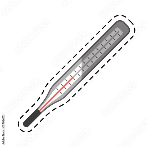 cartoon thermometer scale measuring icon vector illustration eps 10