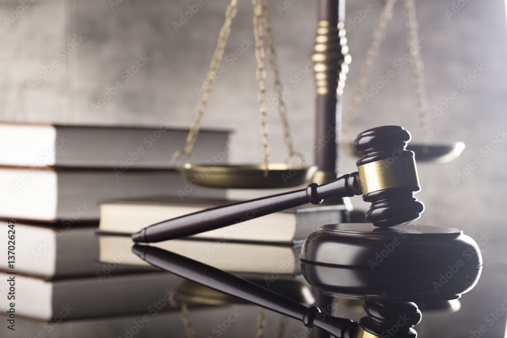 Obraz premium Law concept background. Place for typography