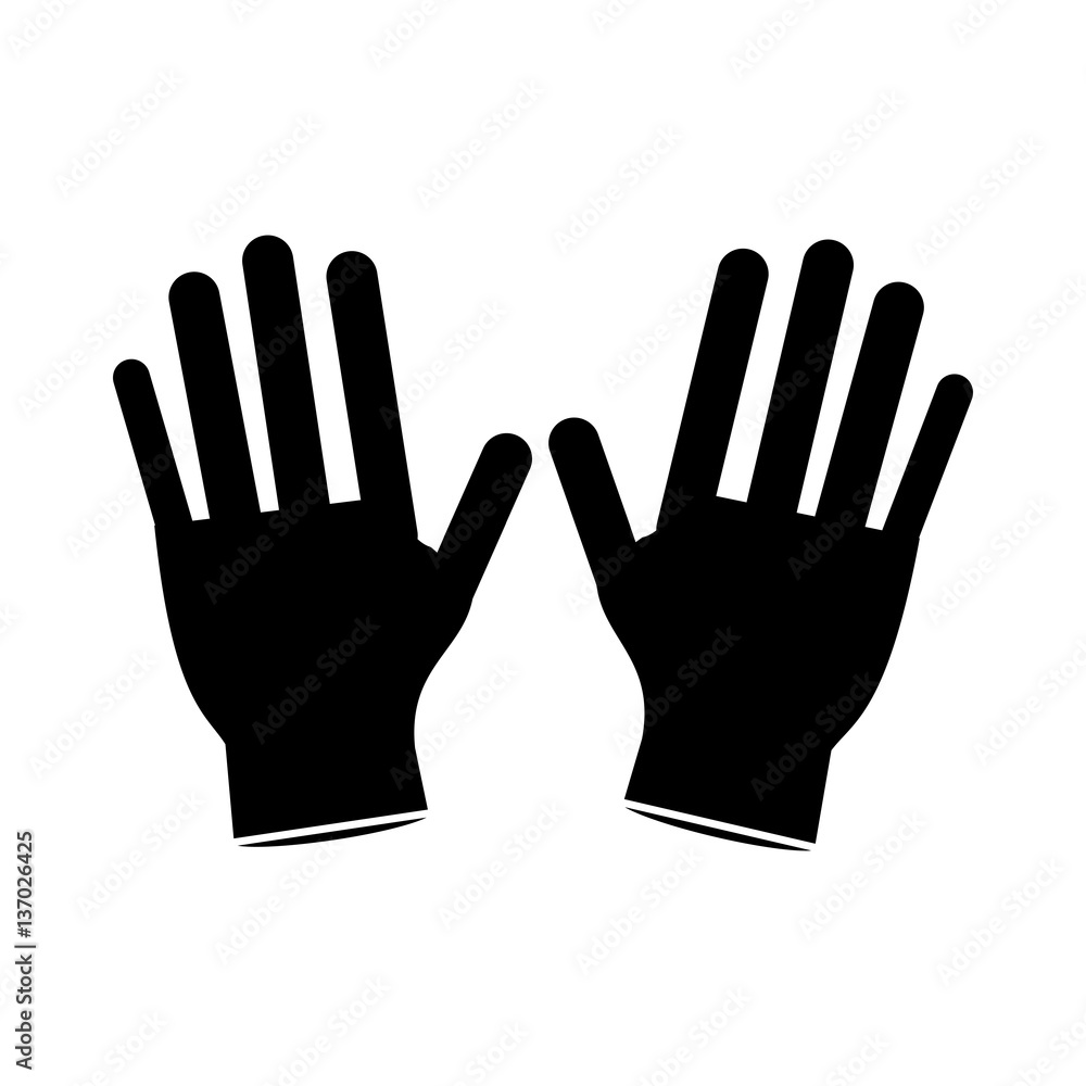 Obraz premium surgery glove clean medical pictogram vector illustration eps 10