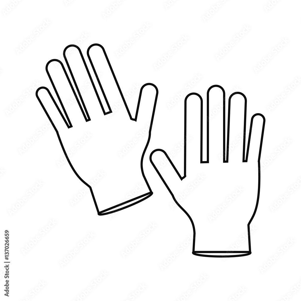 surgery glove clean medical thin line vector illustration eps 10 surgery glove clean medical thin line vector illustration eps 10