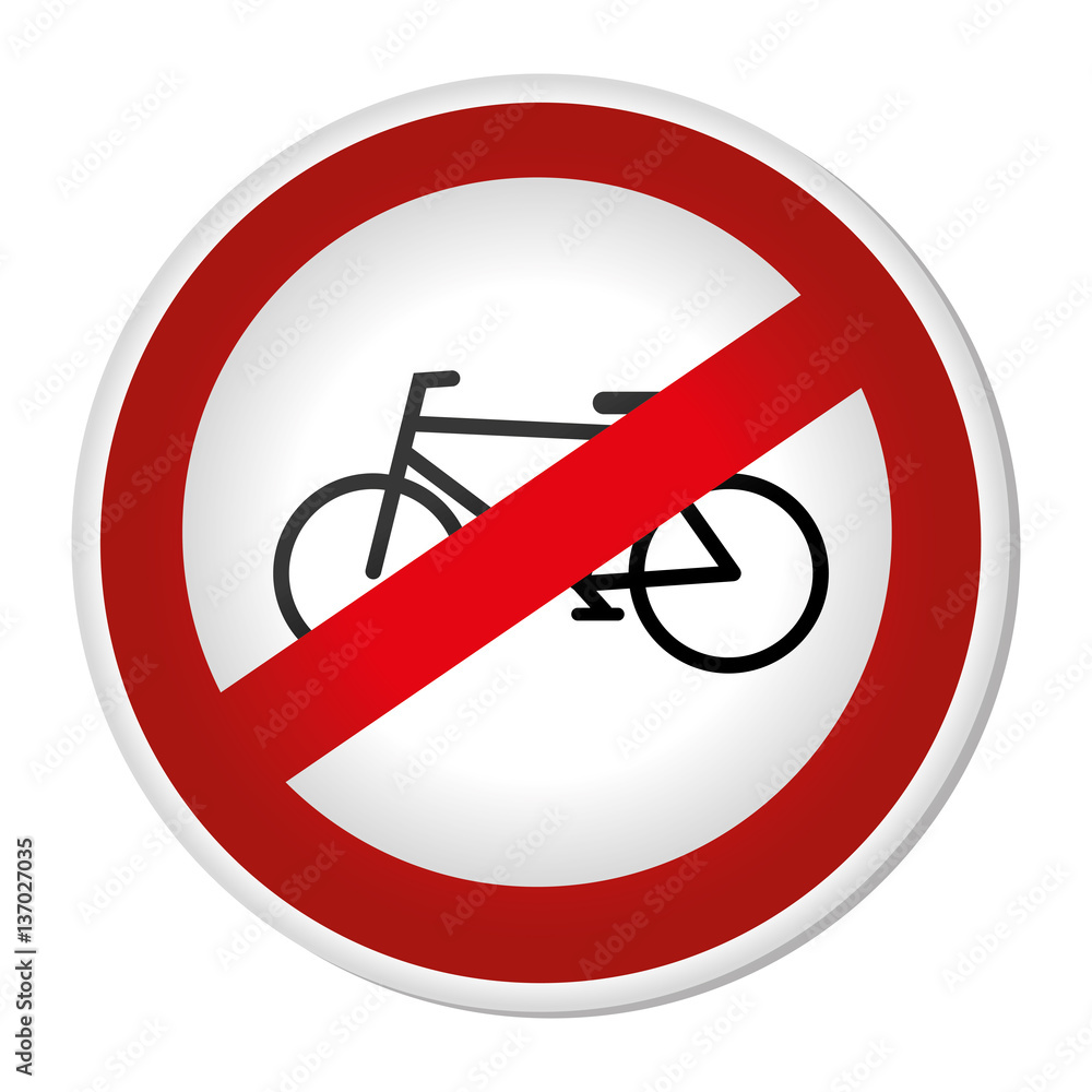 circular contour road sign prohibited parking area for bicycles vector illustration circular contour road sign prohibited parking area for bicycles vector illustration