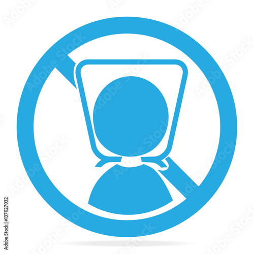 Warning sign with plastic bag icon