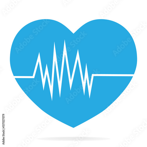 Heartbeat icon, medical sign icon