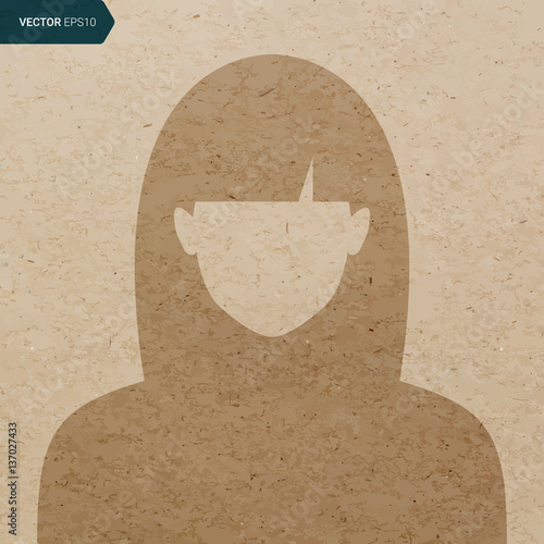     Female avatar profile picture. Vector illustration eps 10. 