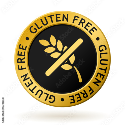 vector gluten free gold medal