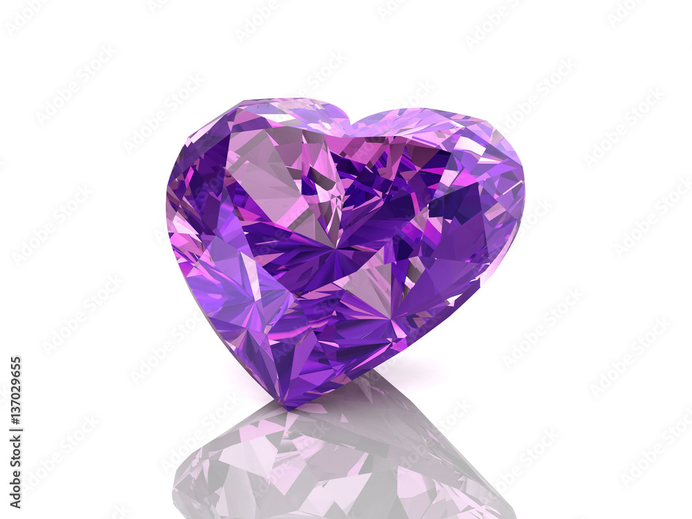 Fototapeta premium amethyst on white background