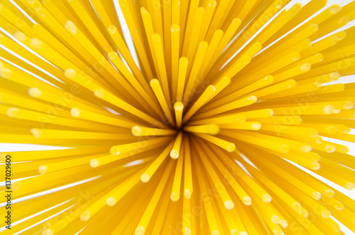 blur background of vermicelli spaghetti, pasta from durum wheat.