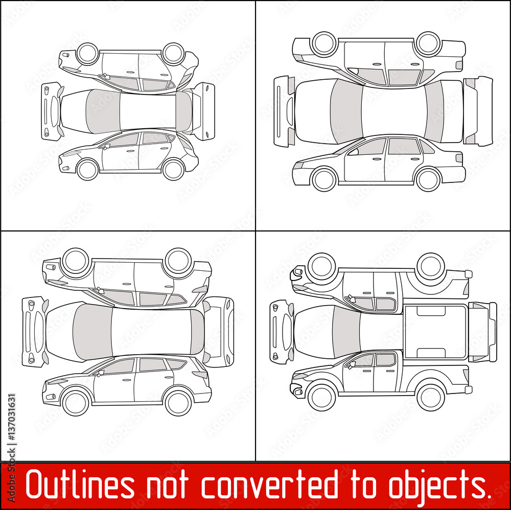 Fototapeta premium car sedan hatchback suv pickup vehicle check conditon and inspection form