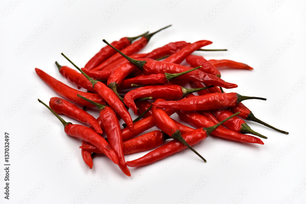 Dry Chilli Peppers Isolated