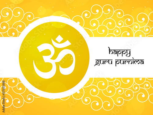 Illustration of background for Hindu festival Guru Purnima