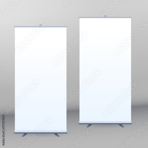Roll Up Banner Stand on isolated clean background