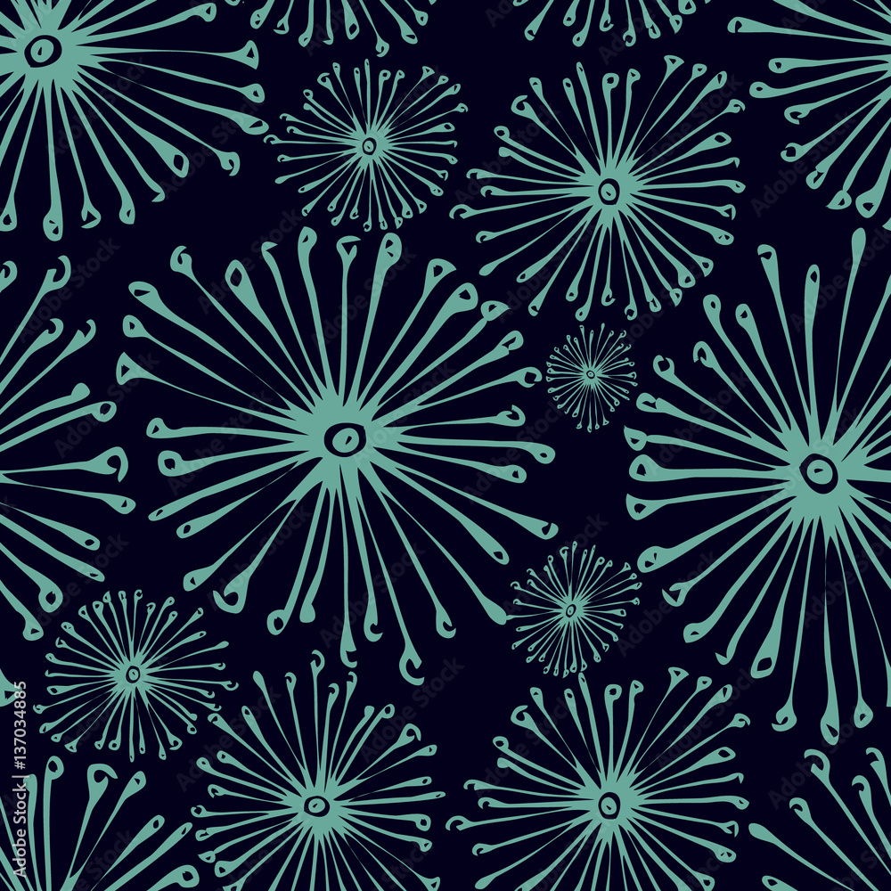 Vector seamless pattern with pictures of vanguard elements. form of fireworks. It can be used for packaging, invitations, postcard holiday, fabrics and textiles, etc. Vector seamless pattern with pictures of vanguard elements. form of fireworks. It can be used for packaging, invitations, postcard holiday, fabrics and textiles, etc.