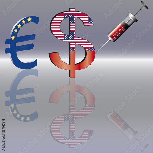 Geldspritze Dollar
