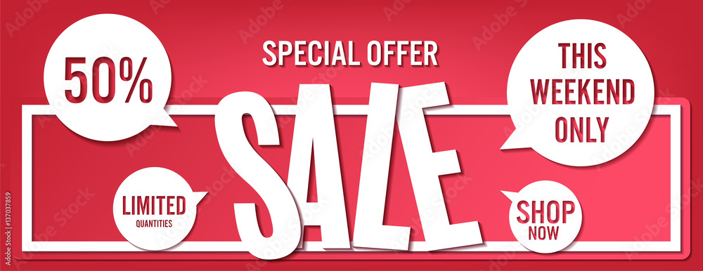 sale banner template vector design