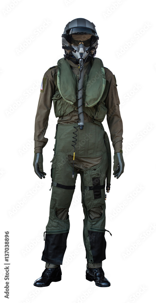 clothing for pilots or pilots suit on white background clothing for pilots or pilots suit on white background