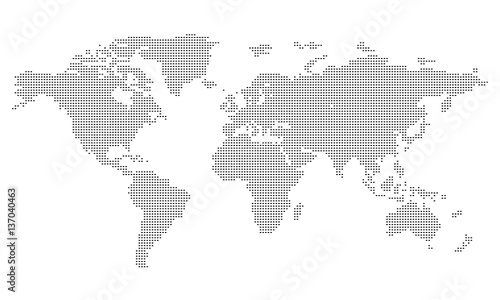 Pictogram - World map  Line  Stroke  Dash  medium - Object  Icon  Symbol