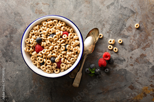 Принти на полотні Healthy cold cereal in a bowl