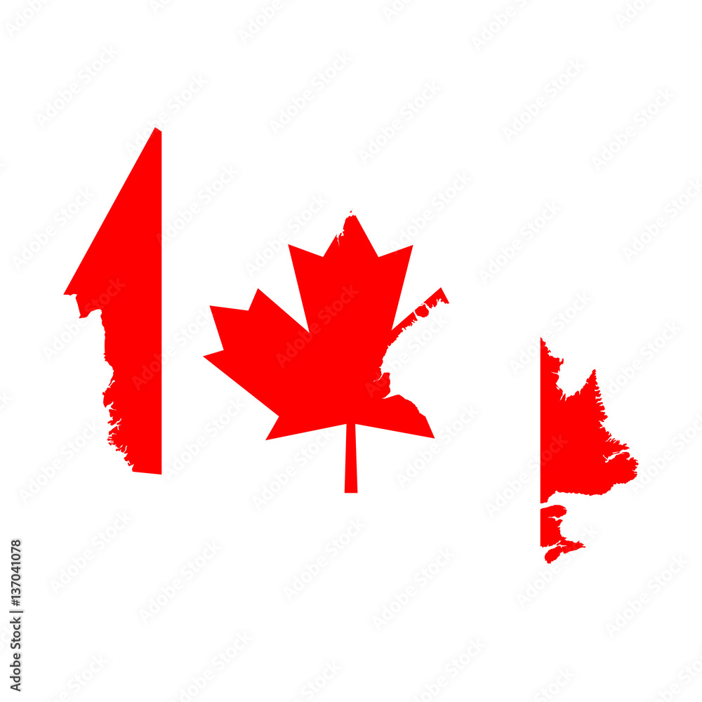 Fototapeta premium canada map flag