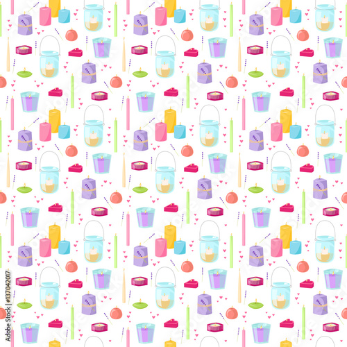 Candles seamless pattern.