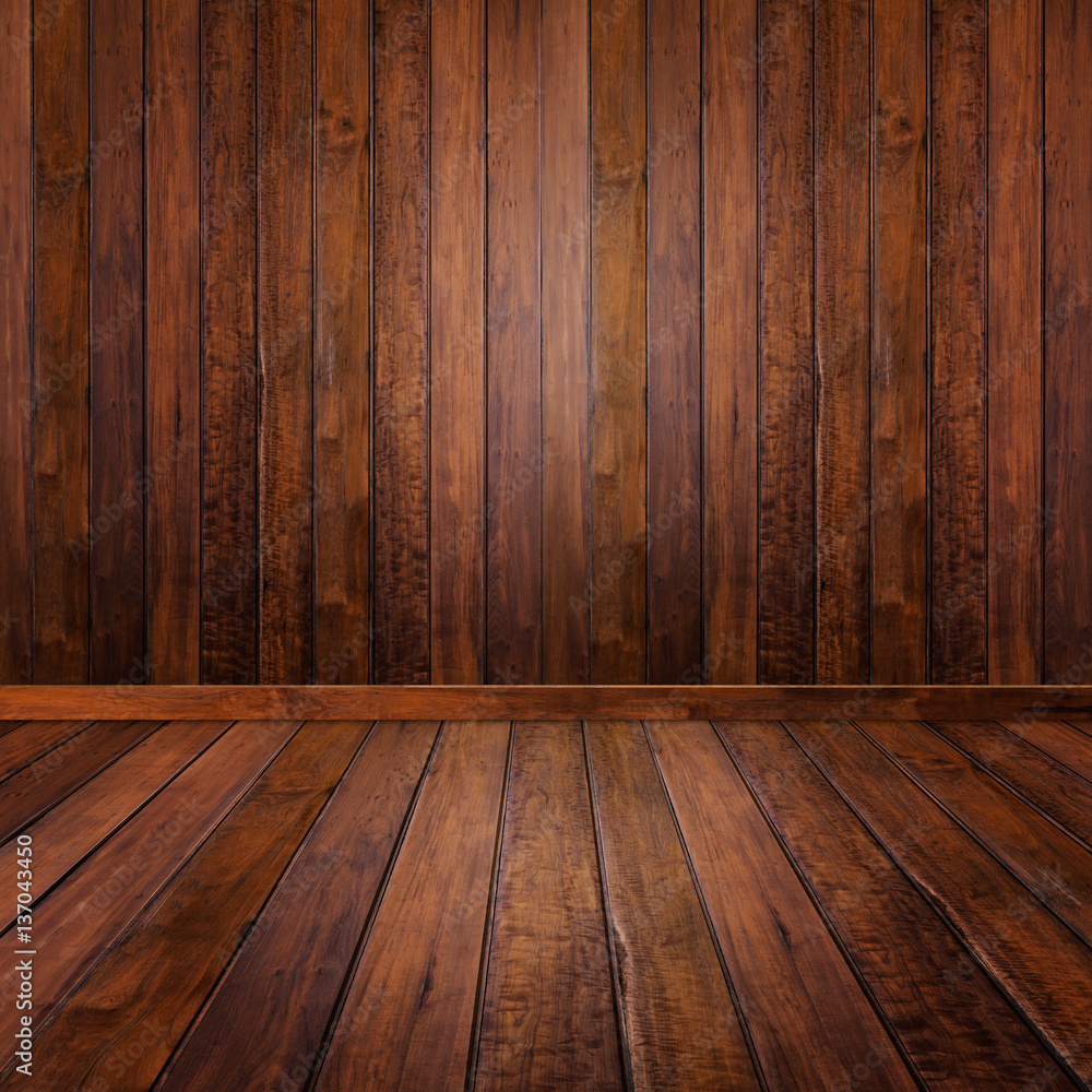 Naklejka premium Room. The brown wood texture