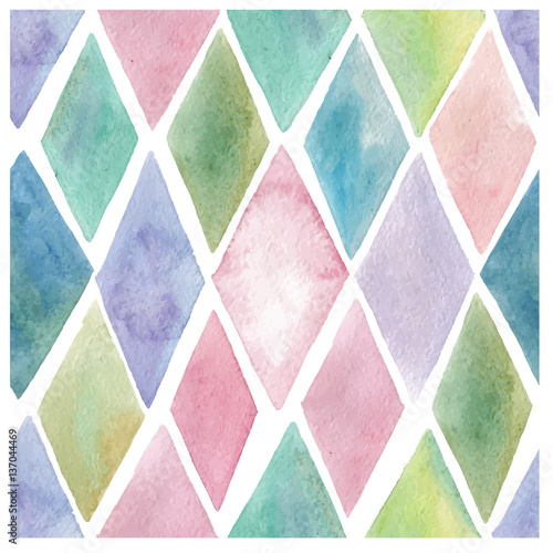 Watercolor seamless pattern. Vector illustration