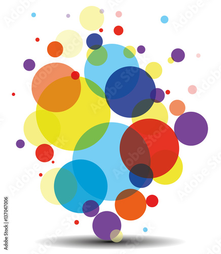 vector background with colored circles