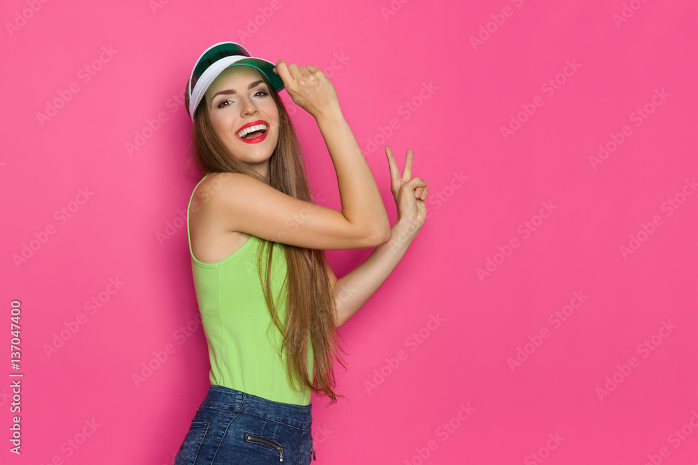 Happy Vibrant Young Woman Laughing Happy Vibrant Young Woman Laughing