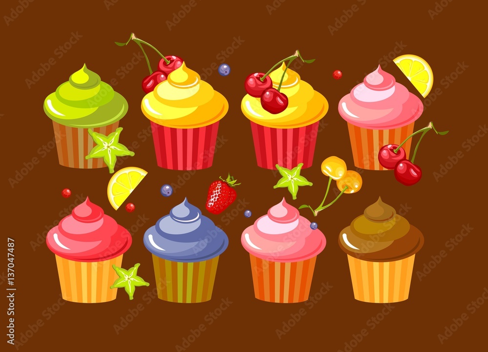 set fruit cupcakes set fruit cupcakes