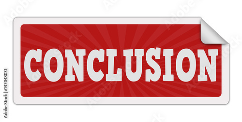 Label  with word conclusion inside