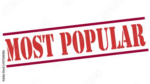 Stamp with text most popular inside, vector