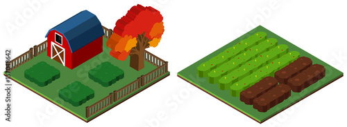 3D design for farmyard and barn