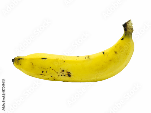 Banana on isolated white background