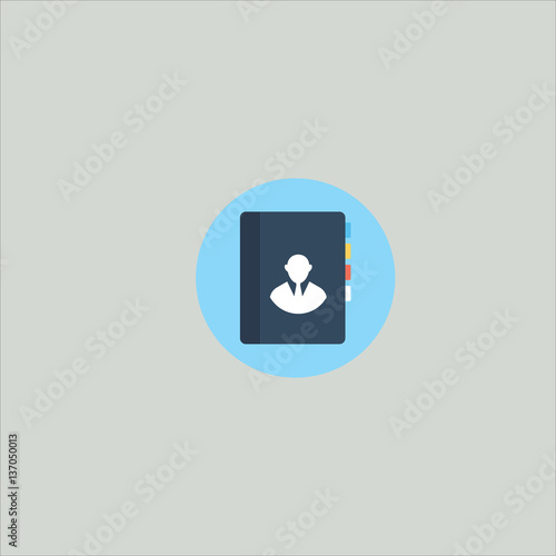 notebook icon flat design